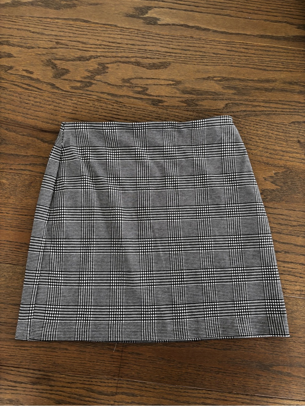 NWT Classic M&S Collection Plaid Mini Skirt Black White